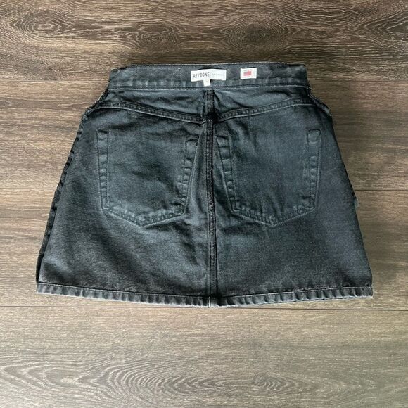 RE/DONE 90’s Mini Skirt in Washed Black. Size 26. NWT! - Picture 14 of 16